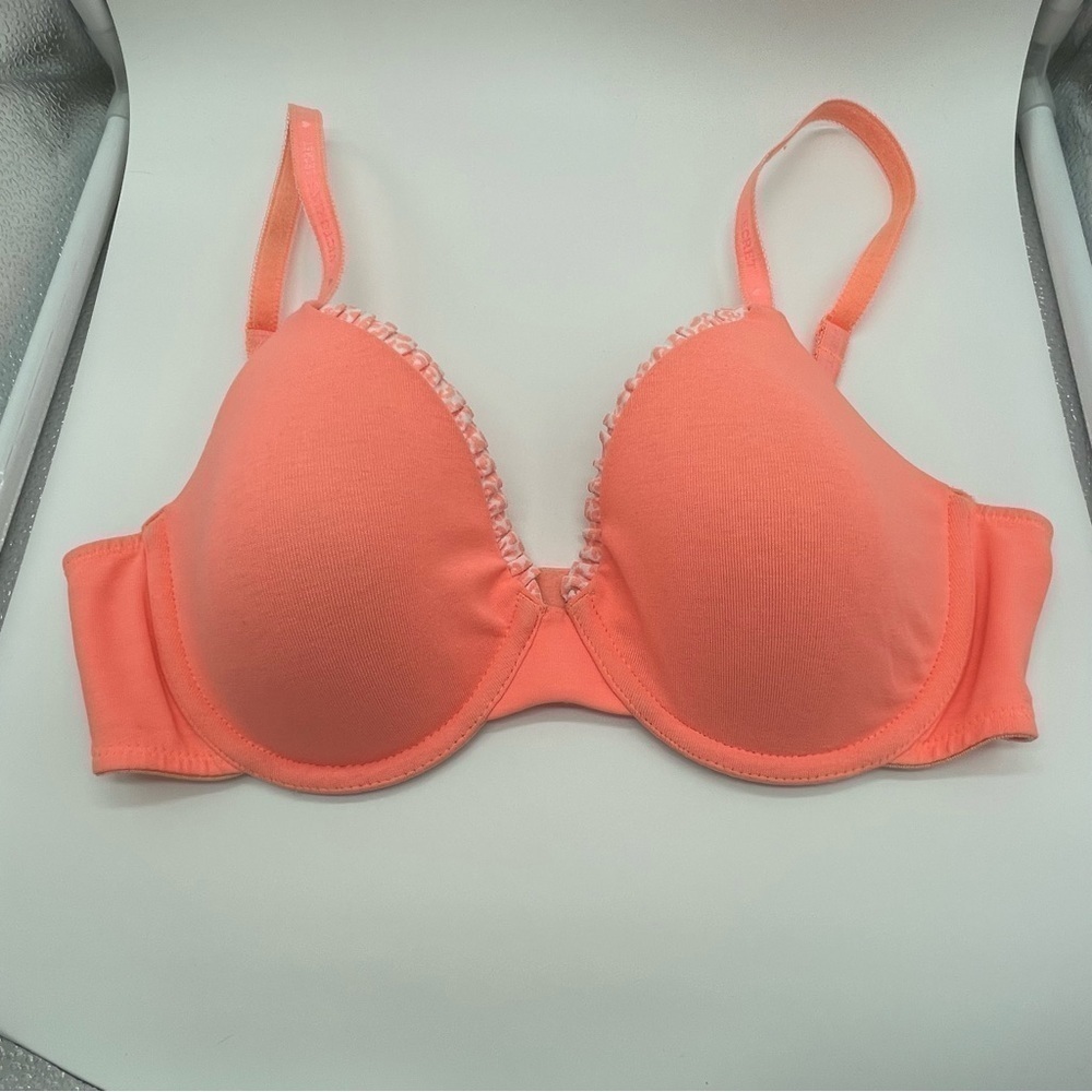 Victoria’s Secret Cotton Lingerie Pink Lined Perfect Coverage Bra